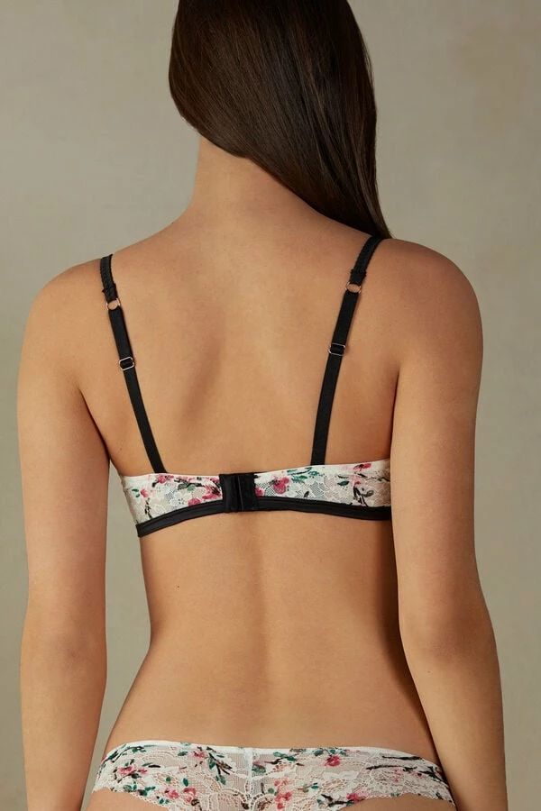 Hot Sale 🎉 Intimissimi 👩 Women Bloom & Blossom Sveva Balconette Bra Talc White Floral Print 😉 4 Hot Sale 🎉 Intimissimi 👩 Women Bloom & Blossom Sveva Balconette Bra Talc White Floral Print 😉 - Image 2