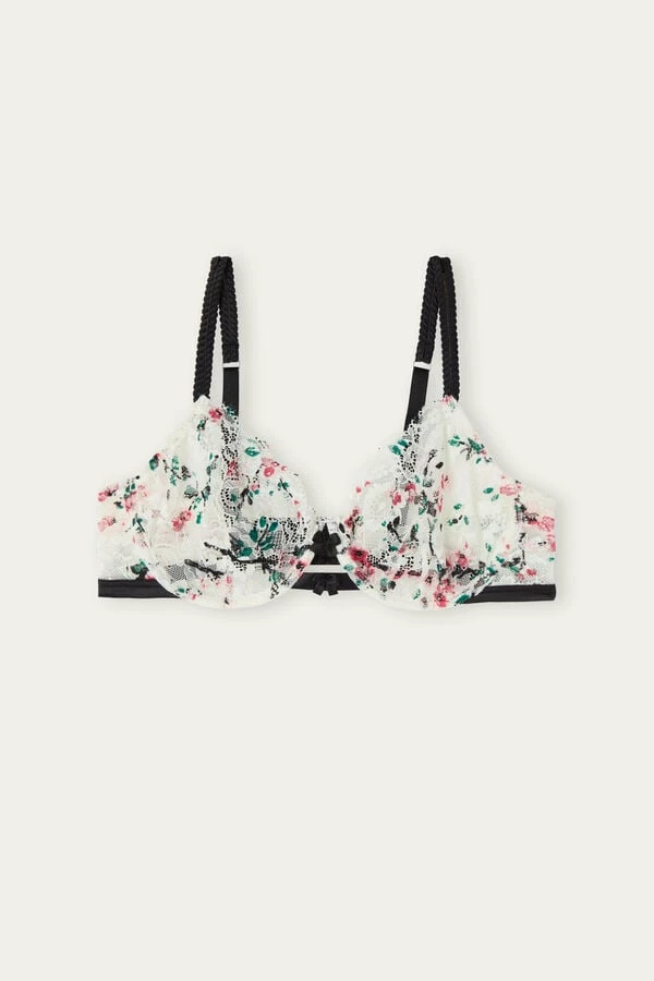 Hot Sale 🎉 Intimissimi 👩 Women Bloom & Blossom Sveva Balconette Bra Talc White Floral Print 😉 5 Hot Sale 🎉 Intimissimi 👩 Women Bloom & Blossom Sveva Balconette Bra Talc White Floral Print 😉 - Image 3