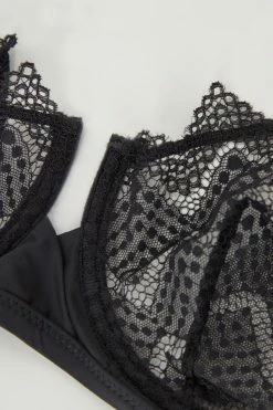 Discount 🔔 Intimissimi 👩 Women Urban Nomad Balconette Bra Black 🥰 -panties Sales Store RBD2474019 D1