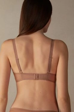 Flash Sale 😉 Intimissimi 👩 Women Sveva Invisible Touch Balconette Bra Black 🤩 -panties Sales Store RBD95A417I 4B BI