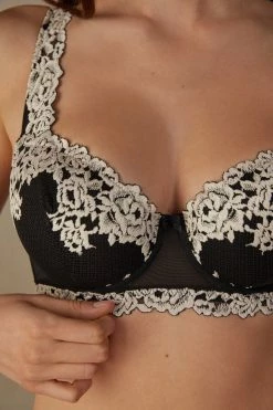 Wholesale ⌛ Intimissimi 👩 Women Pretty Flowers Sofia Balconette Bra Light Green/ivory 🤩