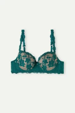 Brand new 😉 Intimissimi 👩 Women In Full Bloom Sofia Balconette Bra Ribbon Red 🔔 -panties Sales Store RI1319S4572 4B F