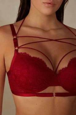 Hot Sale 😍 Intimissimi 👩 Women Loosen Heartstrings Sofia Balconette Bra Black 🔥