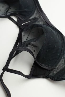 Coupon 😀 Intimissimi 👩 Women Sexy Dot Com Demi Bra Black 🛒 -panties Sales Store RID2443019 D1