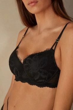 Brand new 🥰 Intimissimi 👩 Women Sensual Unbounded Balconette Bra Black 🤩