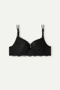 Brand new 🥰 Intimissimi 👩 Women Sensual Unbounded Balconette Bra Black 🤩 -panties Sales Store RID2460019 F