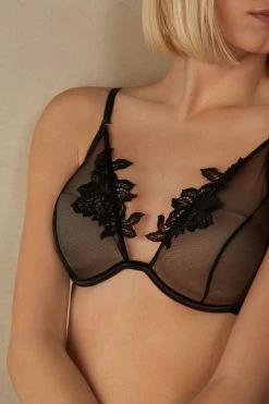 Flash Sale 🔔 Intimissimi 👩 Women Layers Of Lust Elena Balconette Bra Black ❤️