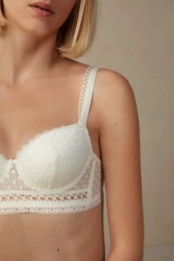 Outlet 🎉 Intimissimi 👩 Women Toujours L’Ajour Sofia Balconette Bra Talc White 🔔