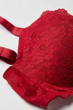 Best deal ✨ Intimissimi 👩 Women Mina Lace Balconette Bra Red 🧨 -panties Sales Store RID90A 1473 D1