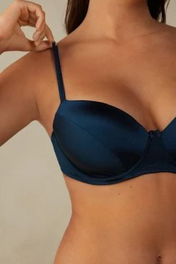 Best Pirce โค๏ธ Intimissimi ๐ฉ Women Sofia Balconette Bra In Silk Black ๐