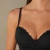 Discount 🌟 Intimissimi 👩 Women Claudia Balconette Bra In Lace Black 🤩 -panties Sales Store RID96C019 DT1W