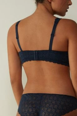 Outlet ⭐ Intimissimi 👩 Women Elena Balconette Bra In Lace Black ⭐ -panties Sales Store RID96L1467 4B BI