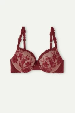 Deals 😀 Intimissimi 👩 Women In Full Bloom Elettra Super Push-up Bra Evergreen 😉 -panties Sales Store RP1319E993I F