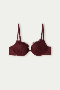 Top 10 🤩 Intimissimi 👩 Women Romantic Life Bellissima Push-up Bra Dark Red 😉 11 Top 10 🤩 Intimissimi 👩 Women Romantic Life Bellissima Push-up Bra Dark Red 😉 -panties Sales Store RPD2440741I F