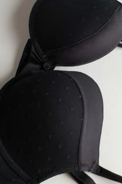 Hot Sale 👏 Intimissimi 👩 Women Sexy Dot Com Elettra Push-up Bra Black ⌛ -panties Sales Store RPD2443019 D1