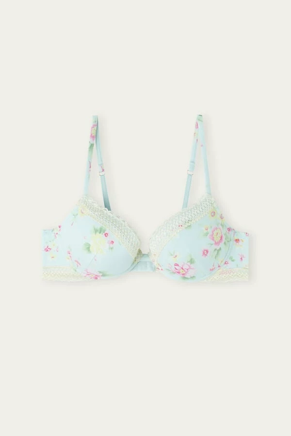 Best Pirce 🤩 Intimissimi 👩 Women Spring Is In The Air Bellissima Triangle Bra Light Pastel Blue Floral Print 🛒 5 Best Pirce 🤩 Intimissimi 👩 Women Spring Is In The Air Bellissima Triangle Bra Light Pastel Blue Floral Print 🛒 - Image 3
