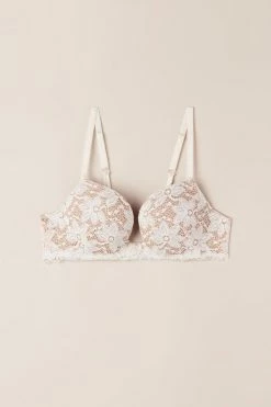 New 😀 Intimissimi 👩 Women Cottage Craft Monica Push-up Bra Talc/soft Beige 👏 -panties Sales Store RPD2456874I F