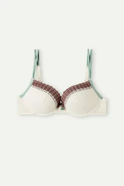 Best deal 💯 Intimissimi 👩 Women Spices Garden Elettra Super Push-up Bra Vanilla/nutmeg Brown 🛒 -panties Sales Store RPD2467992I F