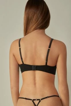 Discount 😍 Intimissimi 👩 Women Silhouette D’Amour Fabiola Push-up Bra Black 🔔 -panties Sales Store RPS2442019 BI