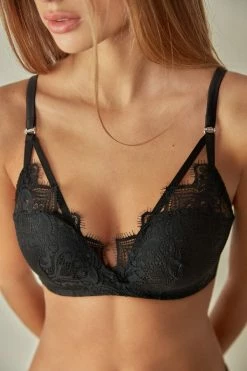 Discount 😍 Intimissimi 👩 Women Silhouette D’Amour Fabiola Push-up Bra Black 🔔