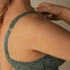 Hot Sale 🔔 Intimissimi 👩 Women Prairie Bouquet Lara Triangle Bra Jade Green 👍 -panties Sales Store RSD2471991I 4B DT1W