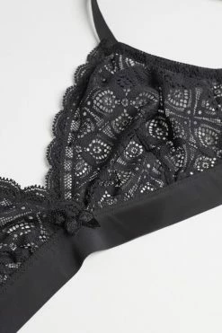 Promo 😉 Intimissimi 👩 Women Emma Triangle Bra In Lace Black 😉 -panties Sales Store RSD96E019 D1