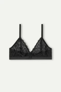 Promo 😉 Intimissimi 👩 Women Emma Triangle Bra In Lace Black 😉 -panties Sales Store RSD96E019 F