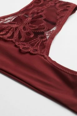 New 🎉 Intimissimi 👩 Women Romantic Life Brazilian Dark Red ⌛ -panties Sales Store SBD2440741I D1