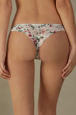Flash Sale 🎉 Intimissimi 👩 Women Bloom & Blossom Brazilian Talc White Floral Print ✨ 8 Flash Sale 🎉 Intimissimi 👩 Women Bloom & Blossom Brazilian Talc White Floral Print ✨ -panties Sales Store SBD2451869I BI