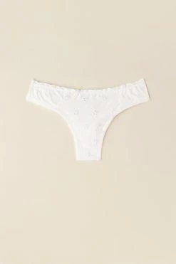 Brand new 🎉 Intimissimi 👩 Women Morning Feelings Brazilian White ⌛ -panties Sales Store SBD2459001 F