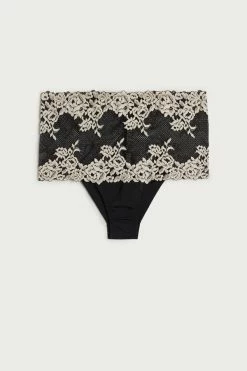 Cheap 👏 Intimissimi 👩 Women Pretty Flowers Cheeky Boyshorts Black/ivory 😉 11 Cheap 👏 Intimissimi 👩 Women Pretty Flowers Cheeky Boyshorts Black/ivory 😉 -panties Sales Store SC1294B 9887 F