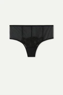 New ✔️ Intimissimi 👩 Women Time To Shine Hipster Brazilian Black ❤️ -panties Sales Store SC2480B019 F
