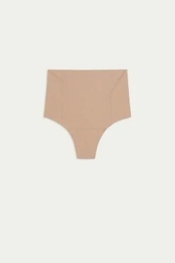Outlet 😍 Intimissimi 👩 Women Raw-Cut Microfibre French Knickers Black ⌛ -panties Sales Store SCD93B044 F