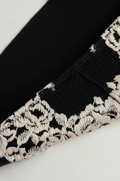 Cheap 🌟 Intimissimi 👩 Women Pretty Flowers Seamless Cotton Panties Black 🤩 -panties Sales Store SI1294V 9887 D1