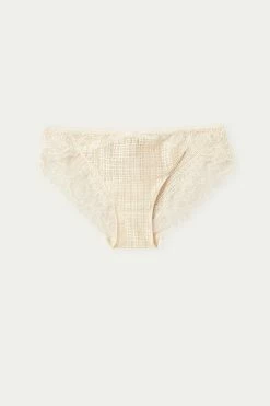 Deals ✨ Intimissimi 👩 Women Romantic Heritage Panties Butter White 🔔 -panties Sales Store SID2462907I F