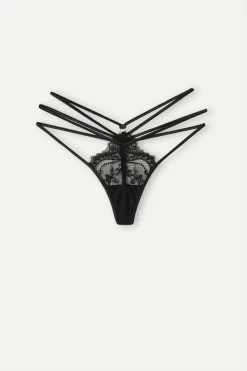 Outlet 🛒 Intimissimi 👩 Women Undress To Impress ‘80s Style Thong 🍬 Candy Apple Red 🤩 -panties Sales Store SP2478O019 F