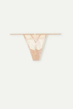 Outlet 💯 Intimissimi 👩 Women Lovely Day String Thong Soft Beige/talco 🎁 -panties Sales Store SPD2470989I F